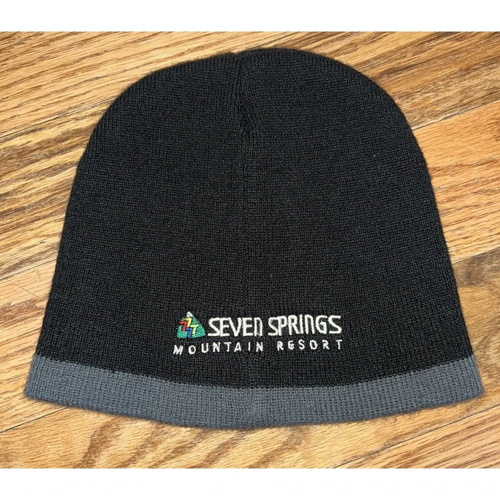 Pittsburgh Penguins Winter Hat Beanie Hat Seven Springs Resort Hockey Fan‎ Rare